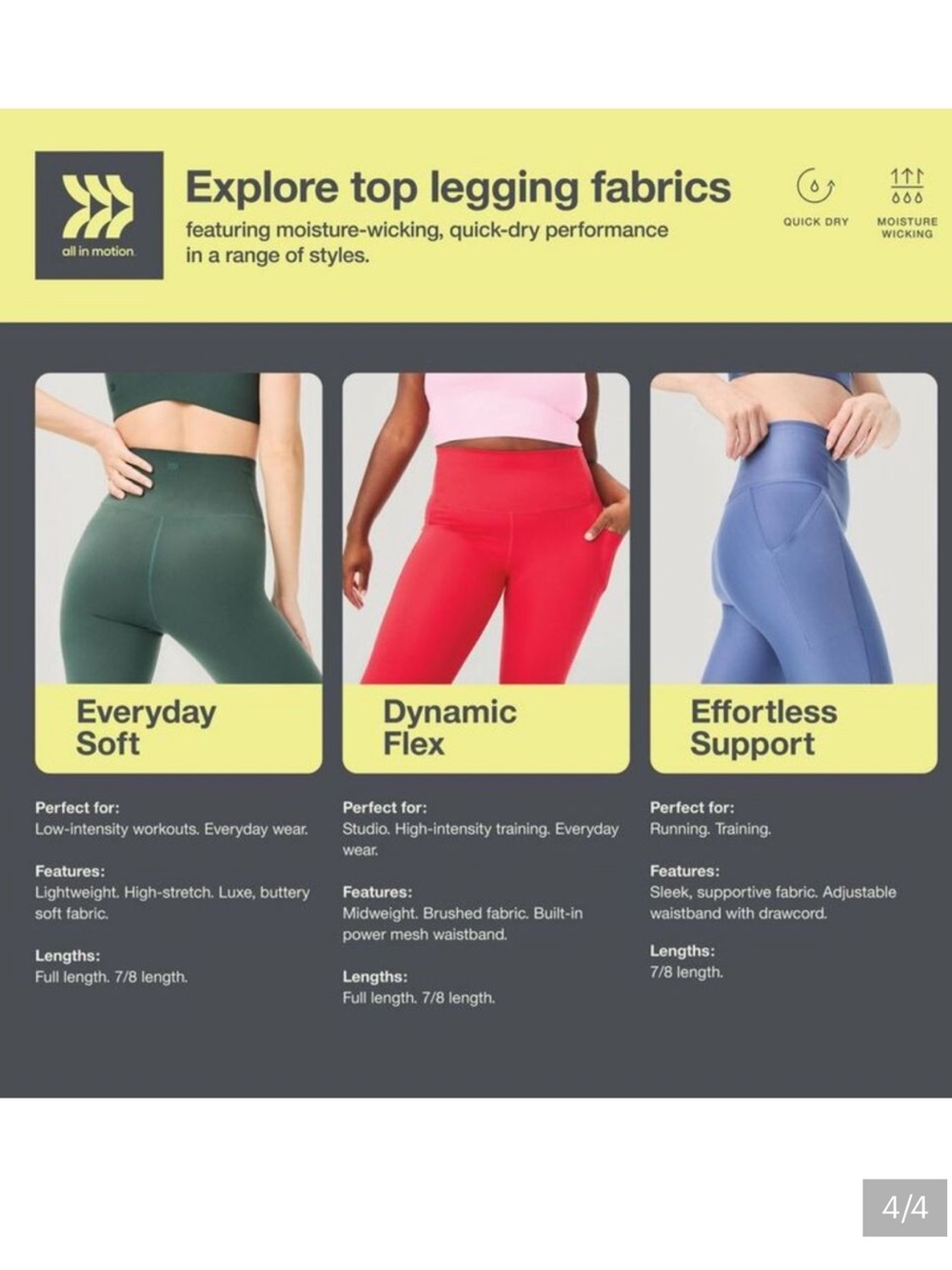 Women’s Black High-Waist 7/8 Active Leggings - Picture 3 of 6